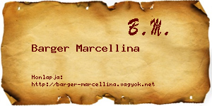 Barger Marcellina névjegykártya